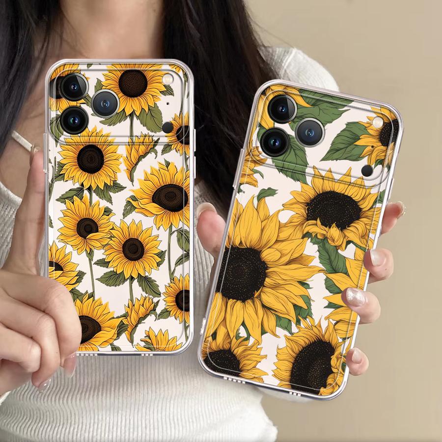 Apple Iphone 16 - 귀여운 해바라기 패턴 케이스 (애플 아이폰