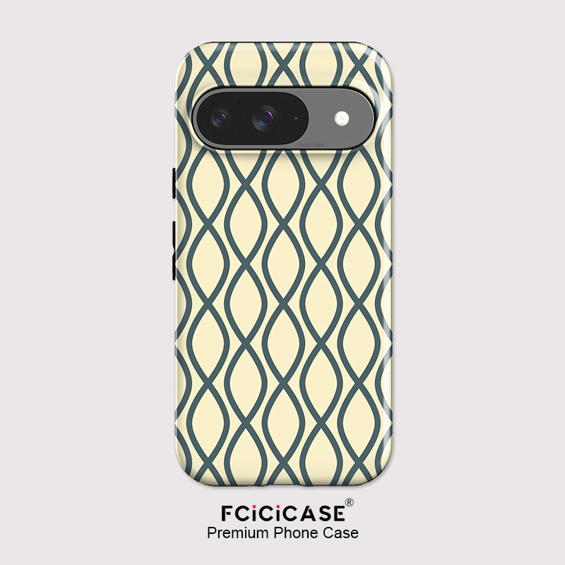 Google Pixel 9 - Fcicicase 패션 스트라이프 프린트 폰 케이스