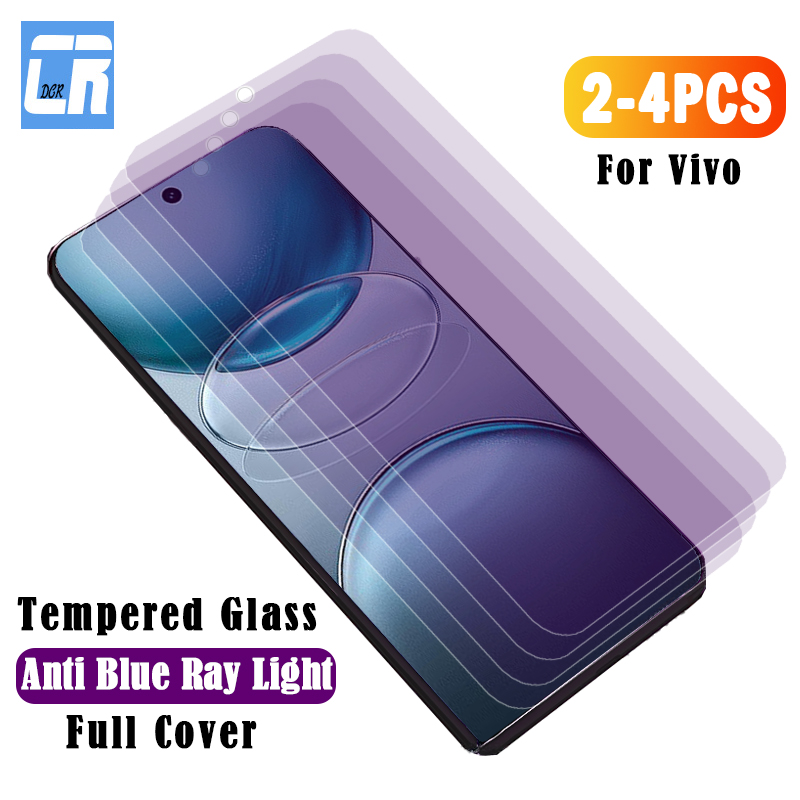 Vivo Y28 - 안티 블루 라이트 강화 유리, VIVO